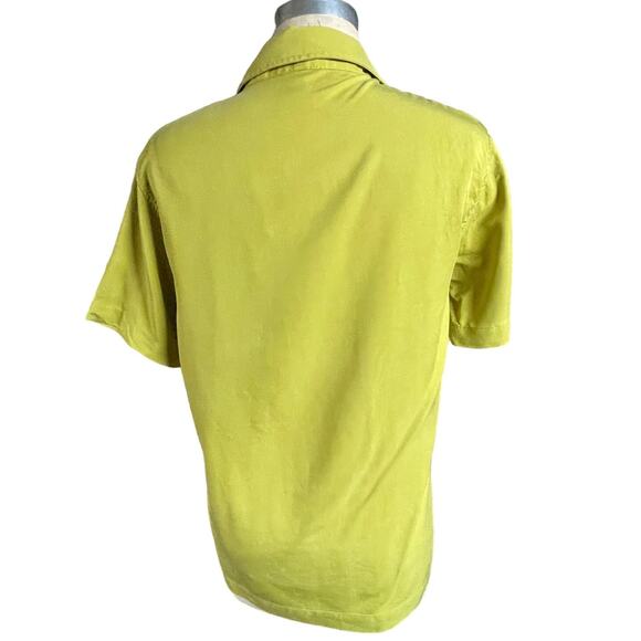 KOTN Flow Unisex Button Down Short Sleeved Top – Chartreuse Yellow Size S - Picture 6 of 8